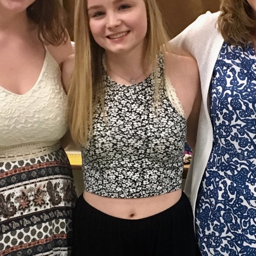Tight floral crop top